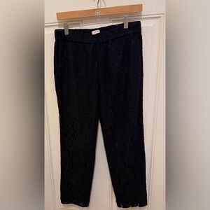 J. Crew Black Easy Lace Ankle Pants